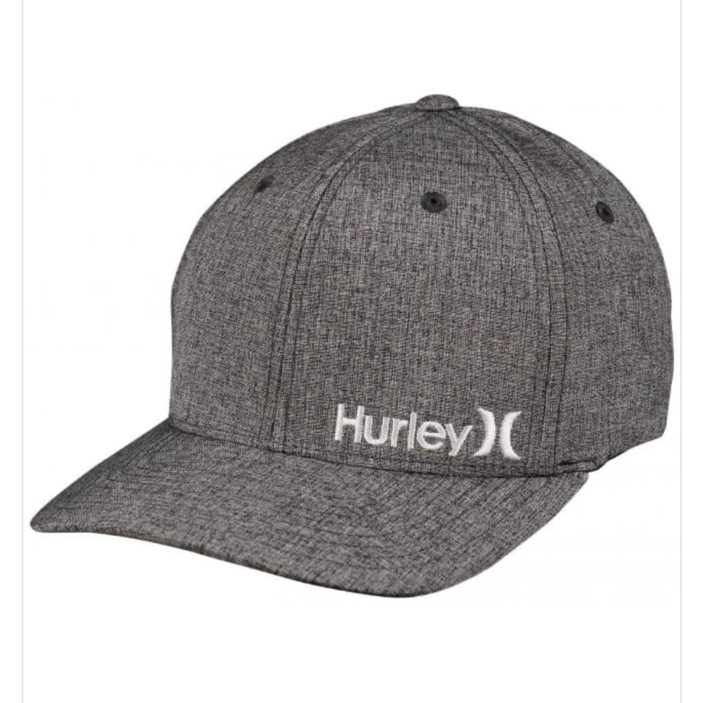 Hurley Gray Corp Textured FlexFit cap. Large-XL